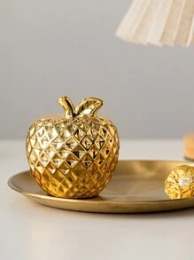 1 peça moderna simples cerâmica ouro prata maçã decoração de mesa - artesanato, decoração de casa, sala de estar, decoração de mesa, perfeito para decoração de festa ou festival