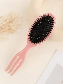 1 件带手柄的椭圆形气垫梳，小麦秸秆材质定义造型刷，顺发刷，专业发型梳，弹跳卷发定义造型刷梳 - 彩色 - 查看 14