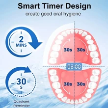 NetHong Electric Toothbrush Rechargeable For Adult Teeth Whitening Rotating With 4 Heads - Multicolor - View 6