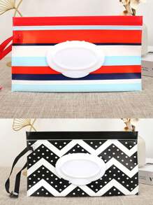 2/5 صندوق تخزين مناديل مبللة، حامل مناديل مبللة للمكياج، حقيبة مناديل مبللة محمولة قابلة لإعادة الاستخدام، حاوية موزع مناديل مبللة، حقيبة مناديل مبللة للسفر، هدية رائعة لرأس السنة، عيد الفصح، عيد الميلاد، - متعدد الألوان - مشاهدة 8