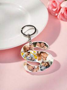 1 pieza Llavero acrílico personalizado con foto de pareja y letra A-Z, llavero personalizado con foto de pareja, llavero personalizado con foto, llavero personalizado con foto, regalo para el Día de la Madre, regalo para el Día del Padre, regalo de aniversario, regalo de pareja, regalo de cumpleaños, regalo de boda, llavero de pareja, regalos de San Valentín para novio/novia, regalo para mejor amigo, regalo para mamá/papá, regalo para esposo/esposa, colorido, lindo, adorable, divertido, kawaii, estilo Y2K, elegante, unisex, casual, personalizado, único, personalizado, regalos ideales para él, regalos ideales para ella