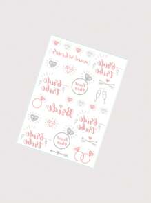 1 Sheet Glitter Tattoo Stickers For Wedding Party Waterproof Temporary Tattoos For Women And Men Hand And Body Decoration - Multicolor - View 5