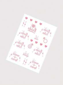 1 Sheet Glitter Tattoo Stickers For Wedding Party Waterproof Temporary Tattoos For Women And Men Hand And Body Decoration - Multicolor - View 7