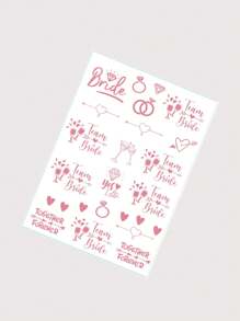 1 Sheet Glitter Tattoo Stickers For Wedding Party Waterproof Temporary Tattoos For Women And Men Hand And Body Decoration - Multicolor - View 6