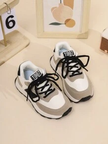 1 Pair Children Soft Sole, Anti-Slip, Casual Sports Shoes, Suitable For Spring And Autumn - Khaki - View 3