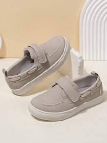 New Spring/Summer/Autumn Kids' Loafers With Hook-And-Loop, Non-Slip Wear-Resistant Sneakers, One-Push Casual Soft Sole Breathable Comfortable Driving Loafers