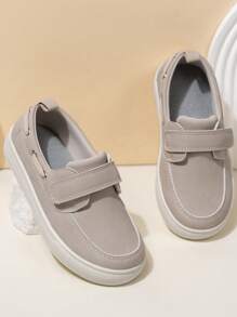 New Spring/Summer/Autumn Kids' Loafers With Hook-And-Loop, Non-Slip Wear-Resistant Sneakers, One-Push Casual Soft Sole Breathable Comfortable Driving Loafers