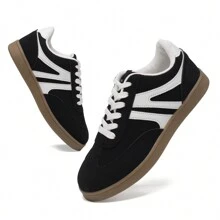 Womens Casual Sport Shoes - Colorblock Patchwork Upper, Chunky Runner Style - Ideal For Athleisure