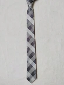 Men's Casual Colorful Plaid Tie (5.5cm) - trắng - Xem 2