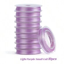 10pcs/Pack Multi-Color Elastic Beading String Cord, For Bracelet, Necklace, Jewelry Making, Clay Bead Stringing Arts And Crafts - Beading Wire - View 6