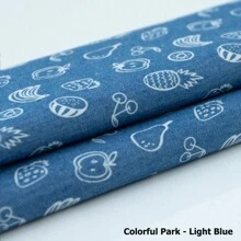 1 pièce Tissu en jean mince 100% coton imprimé de bandes dessinées, matériel de couture DIY, pré-coupé (19 po*58 po, 39 po*58 po), convient pour la couture et l'artisanat, les motifs incluent papillon, étoile, trèfle, petit point. Matériau en jean pré-lavé mince pour robes, jupes, shorts, chapeaux, sacs d'art, fonds de photographie, nappes, accessoires pour cheveux