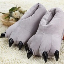 Soft & Warm Monster Dinosaur Claw Slippers, Casual Indoor Slippers For Home Wear, Winter
