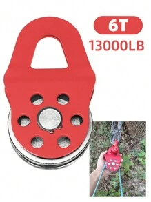 6T Snatch Block Towing Pulley For Heavy Duty Winch Breaking Force Synthetic Rope Steel Cable For Sheave Reliable For UTV Tractor - 6T - View 8