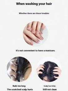 1 Pcs Silicone Shower Brush: Soft Brush Head, Rich Foam, Ergonomic Design, Multi-Color Options, Easy To Solve The Problem Of Shampooing Shower New Experience. - Royal Blue - View 4