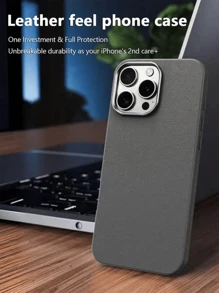 3 pezzi Custodie per telefono in texture di pelle di lusso, colori nero, grigio, marrone, adatte per iPhone 11/12/13/14/15/16 Pro Max/17/17 Pro/17 Pro Max/17 Air, autunno/inverno