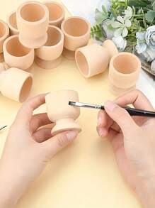3pcs Wooden Egg Cups Unfinished Wooden Egg Holder Wooden Egg Cup Holder Wooden Egg Holder DIY Wooden Craft Easter Birthday Party Supplies- Perfect For Painting And Decorating Eggs,Party Home Decorations, Holiday Party Decorations, Home Spring Party Decorations, Classic Easter Wall Window Tree Decorations Best Birthday Gift