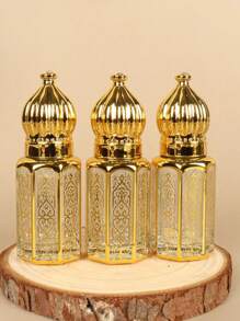 Bottiglia di fragranza in vetro pregiato con rilievo da 6ml, ideale per oli essenziali, profumi, creme, travaso, viaggi, feste, vacanze e regali per compleanni/San Valentino