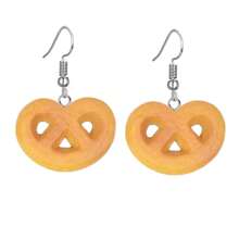 2 szt. Kolczyki z ciasteczkami, Realistyczne kolczyki z imitacją jedzenia, Kolczyki z ciasteczkami dla kobiet do codziennego noszenia, Prezent dla miłośników ciasteczek