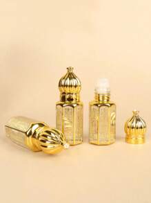 Bottiglia di fragranza in vetro pregiato con rilievo da 6ml, ideale per oli essenziali, profumi, creme, travaso, viaggi, feste, vacanze e regali per compleanni/San Valentino
