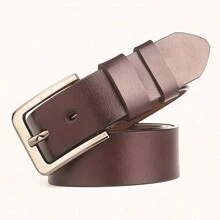 High-Quality Men's Genuine Leather Belt - Versatile, Suitable For Work Or Business - Fashionable Everyday Accessory Summer, School Fall, Autumn, Halloween Autumn-Winter Accessories,Suitable For Teens, Youth,Men,Casual, Outdoor, Athletic, Vacation, Graduation Gifts, Birthday, Daily Wear - Multicolor - View 4