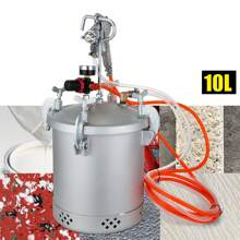 HYYKJ-US Paint Pressure Pot / Tank Air Regulator Spray Sprayer With Regulator & Hoses 10L - 1 - View 2