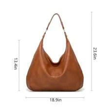 Monederos de piel sintética para mujer, bolsos grandes de diseñador de moda para mujer, bolsos tipo cubo - Burdeos - Ver 4