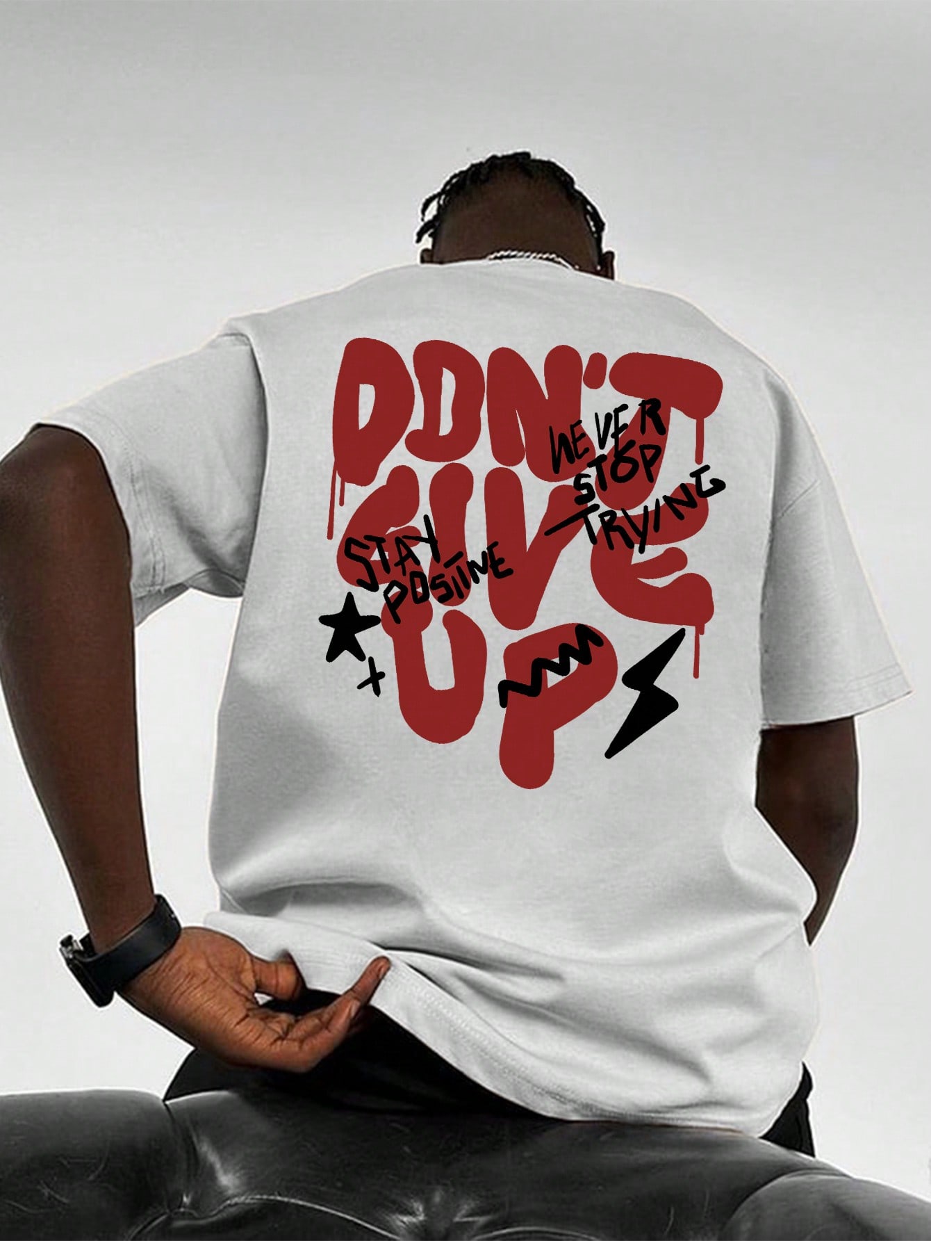 2025 Men's Casual Round Neck Letter Printed Short Sleeve T-Shirt, Summer