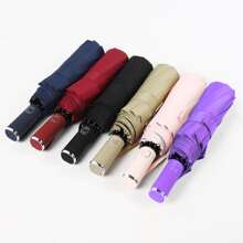 Automatic Umbrella Rubberized Handle Style Blackout UV - Azul Marino - Ver 9