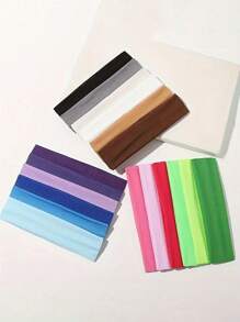 18pcs Elegant Bohemian Style Headbands, (No Duplicate Colors) Women's Colorful Elastic Sports Sweatbands, Yoga Running Hair Accessories, Knitted Headbands For Washing Face And Makeup