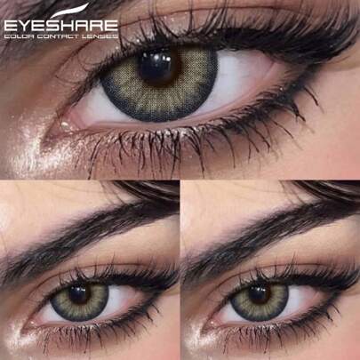  Eyeshare 自然色隐形眼镜 1 对棕色隐形眼镜 灰色隐形眼镜 每年使用 美丽妆容 绿色隐形眼镜 万圣节服装 角色扮演