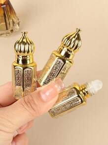 Bottiglia di fragranza in vetro pregiato con rilievo da 6ml, ideale per oli essenziali, profumi, creme, travaso, viaggi, feste, vacanze e regali per compleanni/San Valentino