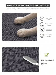 1pc Elastic Universal 4-Season Sofa Cover, Full Coverage Sofa Seat Cushion Slipcover, Washable, Dustproof & Dirt-Resistant - Grey - View 5