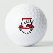 Balles de golf personnalisées 12/20 pièces, avec votre nom personnalisé sous le chariot rouge. Balles de pratique en caoutchouc à deux couches rondes. Balles personnalisées pour sports de plein air, convenant pour les sports d'équipe, le Nouvel An, la Saint-Valentin, cadeau idéal pour la famille et les amis passionnés de golf