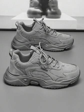 Men's Casual Chunky Chunky Sneakers, Increasing Height, Student Fashion Shoes, Versatile & Sporty, Autumn/Winter