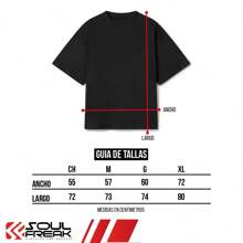 Playera para hombre Oversize Soul Freak Colección OffWhite - Negro - Ver 4