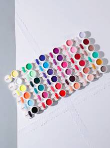 1盒36瓶装彩色彩绘凝胶指甲油，绘画凝胶DIY美甲油，持久可卸LED/UV速干美甲设计凝胶指甲油 - 彩色 - 查看 3