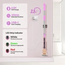 7 In 1 Electric Spin Scrubber For Bathroom Cleaning - Power Scrub Brush With Long Handle - 7 Replaceable Brush Heads - Floor Scrubber For Cleaning Bathroom Floor Toilet - Convenient And Effective (Pink+Purple)