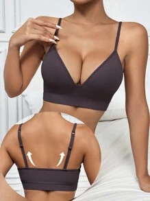 Seamless Knit Wireless Padded Comfort Push Up Sports Bra