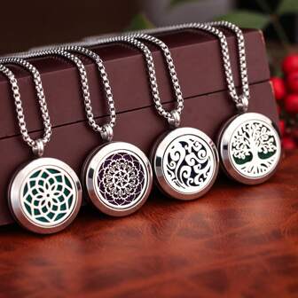 新款香薰项链，不锈钢吊坠盒，精油香氛扩散吊坠项链，香氛项链，香氛首饰，情侣礼物