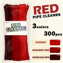 300 件粉色系列管道清洁器 - 艺术与工艺品雪尼尔扭线棒，具有独特的颜色搭配，适用于学校 DIY、母亲节工艺品和创意项目 - 充满活力、灵活且易于弯曲