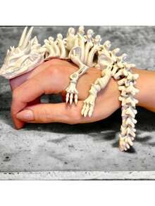 3D-Printed Movable Articulated Skeleton Dragon Action Figure, Skeleton Dinosaur Model, Desktop Decor, Holiday Gift - Multicolor - View 7