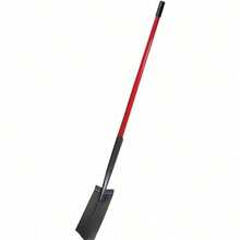92719 14-Gauge 3-Inch Trench Shovel With Fiberglass Long Handle - Red, Gray, Black - View 3