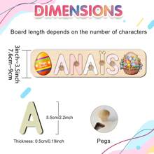 Customizable Multilingual Name Puzzle,Wooden Jigsaw Puzzle With 3D Letters,Perfect As The First Birthday Present For Kids, A Montessori Toy For Boy,Customized Educational Toy Ideal Gifts For Girl,Wooden Construction And 3D Letter Design,Suit For A Birthday Celebration,Festive Occasion Like Christmas Or Easter, Or A Significant Event Like A Baptism,Handgrip Board With Stand And Nails.Unique Toy To Select Your Desired Elements