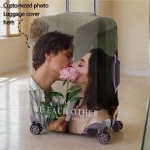 Custom 18-32" Elastic Luggage Cover, Personalized Photo Print, Dustproof Scratch-Resistant Travel Protector An Ideal Choice For Travel - Multicolor - View 7