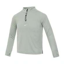 Nike Blusa casual de manga larga con empalmes de unicolor para niñas preadolescentes, para uso diario