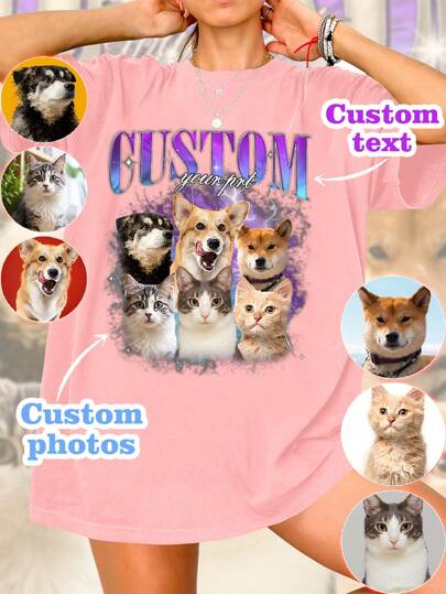 Camicia oversize, maglietta personalizzata stile bootleg rap Y2K, maglietta retrò personalizzata stile anni '90, maglietta regalo divertente