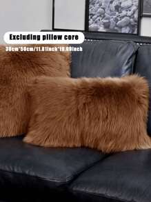 1 Sang Trọng Gối Thắt Lưng Không Chất Độn, Hiện Đại Flannelette Trang Trí Ném Gối Cho Gia Đình - Cà phê nâu - Xem 11