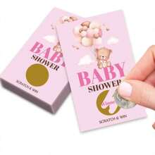 Party Game Bear Gender Reveals Scratch Card Atmosphere Decoration Props For Boys Or Girls Anniversary Gift Party Decoration Happy Birthday Party Wedding Bridal Shower Gift Baby Shower Game Card - Shape - View 3