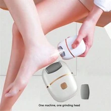 Rechargeable Electric Foot Callus Remover With LED Light -2-Speed, Portable & Cordless For Smooth Feet Exfoliation - White - View 1