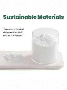 1 件硅藻土托盘、硅藻土盘、餐厅装饰托盘、终极吸水硅藻土杯垫 - 多用途肥皂盒、植物托盘和杯垫、浴室台面石材干燥托盘和牙刷架、适用于厨房、餐厅、客厅、卧室、浴室等的硅藻土吸水石托盘(请注意优质材料) - 彩色 - 查看 7